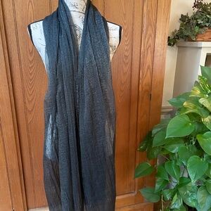 Black shimmering long scarf/wrap/formal/prom 🩷